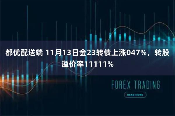 都优配送端 11月13日金23转债上涨047%，转股溢价率11111%